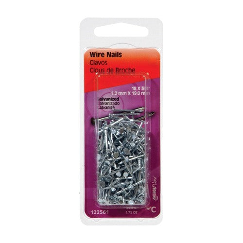 HILLMAN No. 19 1/2 in. Wire Galvanized Steel Nail Flat Head 2 oz