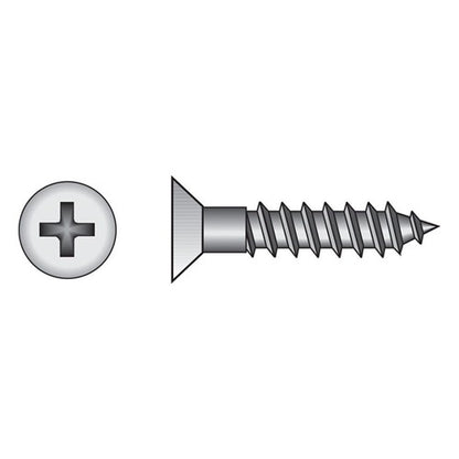 HILLMAN No. 4 X 1/2 in. L Phillips Zinc-Plated Coarse Wood Screws 100 pk
