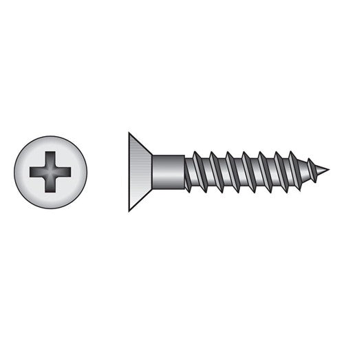 HILLMAN No. 4 X 1 in. L Phillips Zinc-Plated Coarse Wood Screws 100 pk