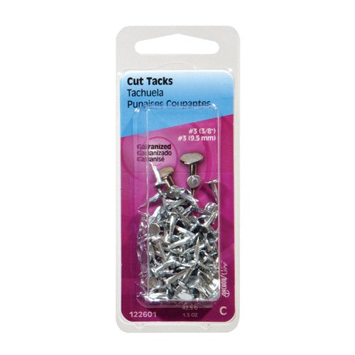 HILLMAN No. 4 X 7/16 in. L Galvanized Silver Steel Cut Tacks 1 pk