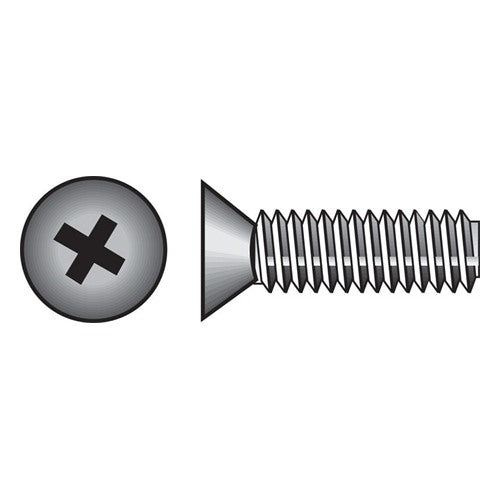 HILLMAN No. 6-32 Ga. X 1-1/2 in. L Phillips Flat Head Zinc-Plated Steel Machine Screws 100 pk