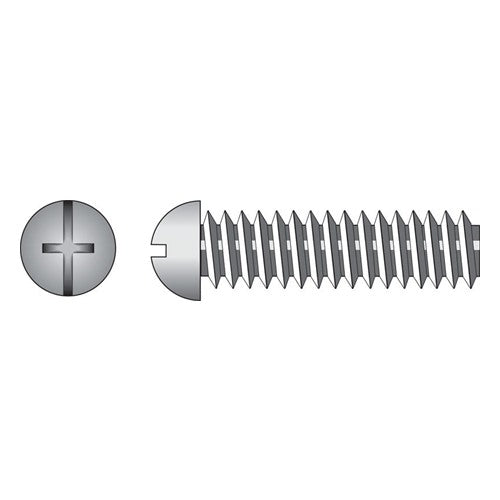 HILLMAN No. 6-32 Ga. X 1-1/4 in. L Combination Round Head Zinc-Plated Steel Machine Screws 100 pk