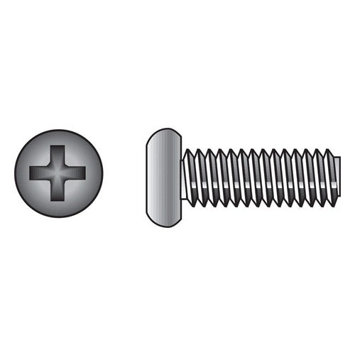 HILLMAN No. 6-32 Ga. X 1-1/4 in. L Phillips Pan Head Stainless Steel Machine Screws 100 pk