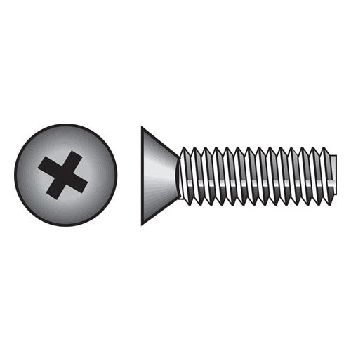 HILLMAN No. 6-32 Ga. X 1/2 in. L Phillips Flat Head Stainless Steel Machine Screws 100 pk
