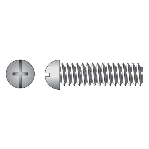 HILLMAN No. 6-32 Ga. X 1 in. L Combination Round Head Zinc-Plated Steel Machine Screws 100 pk