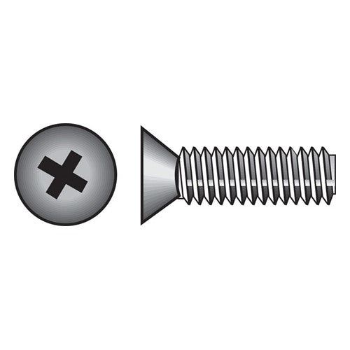 HILLMAN No. 6-32 Ga. X 1 in. L Phillips Flat Head Zinc-Plated Steel Machine Screws 100 pk