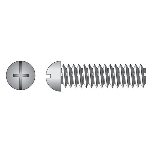 HILLMAN No. 6-32 Ga. X 2-1/2 in. L Combination Round Head Zinc-Plated Steel Machine Screws 100 pk