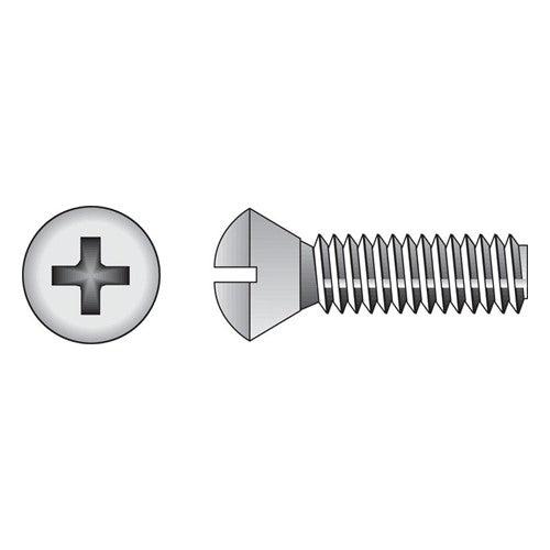 HILLMAN No. 6-32 Ga. X 3/4 in. L Phillips Oval Head Steel Machine Screws 100 pk