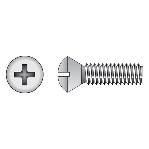 HILLMAN No. 6-32 Ga. X 3/8 in. L Phillips Oval Head Steel Machine Screws 100 pk