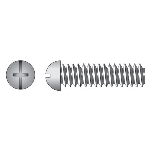 HILLMAN No. 6-32 Ga. X 3 in. L Combination Round Head Zinc-Plated Steel Machine Screws 100 pk