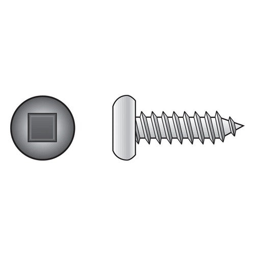 HILLMAN No. 6 Ga. X 1-1/4 in. L Square Hex Head Sheet Metal Screws 1 pk