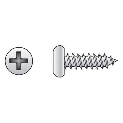 HILLMAN No. 6 Ga. X 3/4 in. L Phillips Pan Head Sheet Metal Screws 100 pk