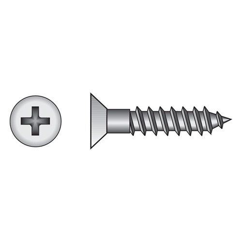 HILLMAN No. 6 Ga. X 3/4 in. L Phillips Zinc-Plated Coarse Wood Screws 100 pk