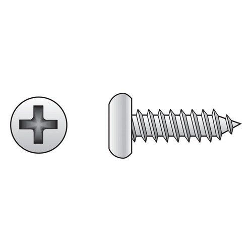 HILLMAN No. 6 Ga. X 3/8 in. L Phillips Pan Head Sheet Metal Screws 100 pk