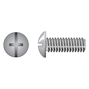 HILLMAN No. 8-32 Ga. X 1-1/4 in. L Combination Truss Head Zinc-Plated Steel Machine Screws 111727 100 pk