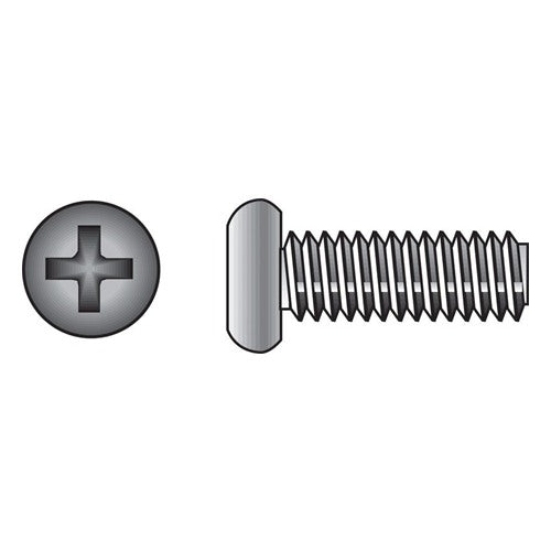 HILLMAN No. 8-32 Ga. X 1/2 in. L Phillips Pan Head Stainless Steel Machine Screws 100 pk