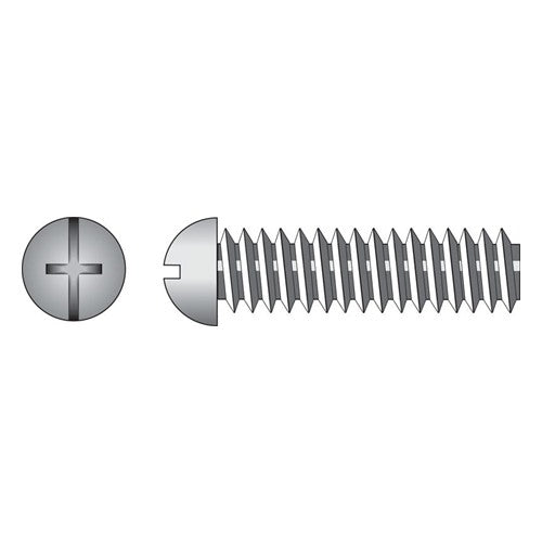 HILLMAN No. 8-32 Ga. X 1-3/4 in. L Combination Round Head Zinc-Plated Steel Machine Screws 100 pk