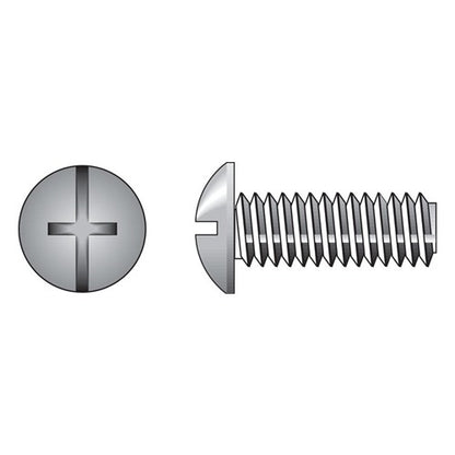 HILLMAN No. 8-32 Ga. X 1-3/4 in. L Combination Truss Head Zinc-Plated Steel Machine Screws 100 pk