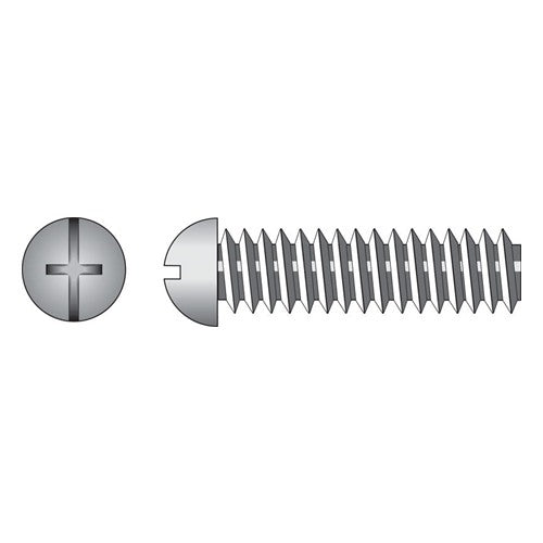 HILLMAN No. 8-32 Ga. X 1/4 in. L Combination Round Head Zinc-Plated Steel Machine Screws 100 pk