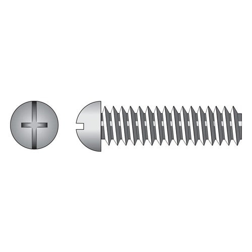HILLMAN No. 8-32 Ga. X 1 in. L Combination Round Head Zinc-Plated Steel Machine Screws 100 pk