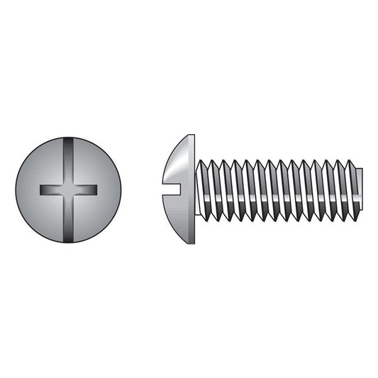 HILLMAN No. 8-32 Ga. X 1 in. L Combination Truss Head Zinc-Plated Steel Machine Screws 100 pk