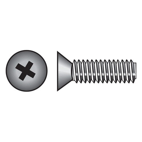 HILLMAN No. 8-32 Ga. X 1 in. L Phillips Flat Head Stainless Steel Machine Screws 100 pk