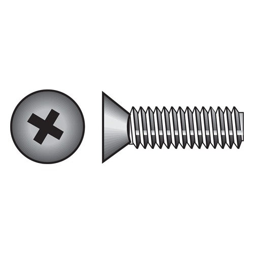 HILLMAN No. 8-32 Ga. X 1 in. L Phillips Flat Head Zinc-Plated Steel Machine Screws 100 pk
