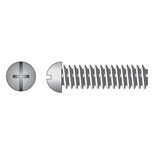 HILLMAN No. 8-32 Ga. X 2-1/2 in. L Combination Round Head Zinc-Plated Steel Machine Screws 100 pk