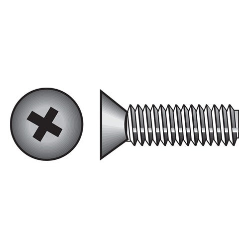 HILLMAN No. 8-32 Ga. X 2-1/2 in. L Phillips Flat Head Zinc-Plated Steel Machine Screws 100 pk