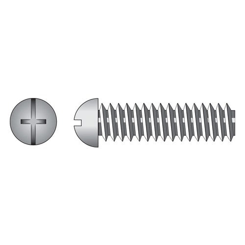 HILLMAN No. 8-32 Ga. X 2 in. L Combination Round Head Zinc-Plated Steel Machine Screws 100 pk