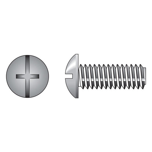 HILLMAN No. 8-32 Ga. X 2 in. L Combination Truss Head Zinc-Plated Steel Machine Screws 100 pk