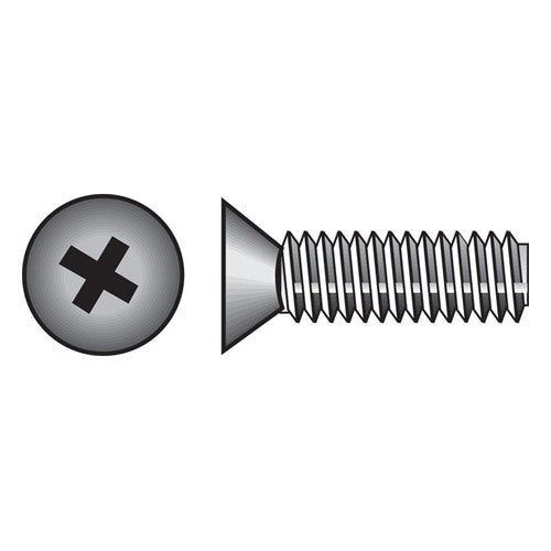 HILLMAN No. 8-32 Ga. X 2 in. L Phillips Flat Head Stainless Steel Machine Screws 100 pk