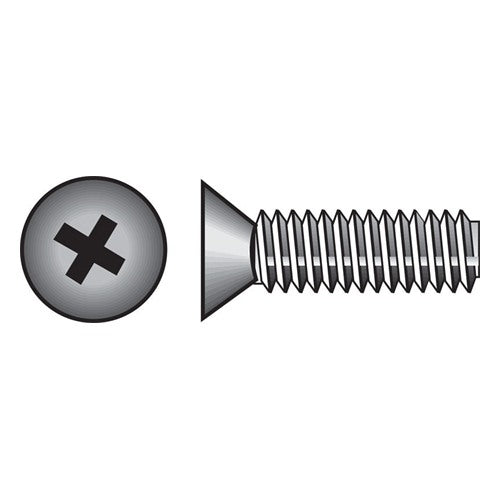 HILLMAN No. 8-32 Ga. X 2 in. L Phillips Flat Head Zinc-Plated Steel Machine Screws 100 pk