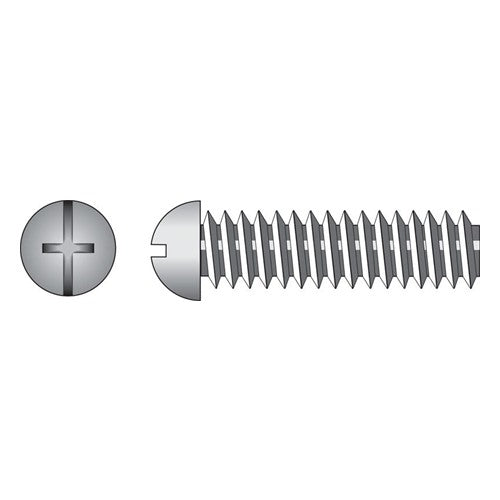 HILLMAN No. 8-32 Ga. X 3/4 in. L Combination Round Head Zinc-Plated Steel Machine Screws 100 pk