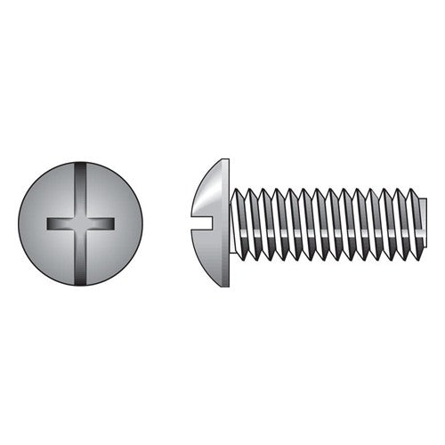 HILLMAN No. 8-32 Ga. X 3/4 in. L Combination Truss Head Zinc-Plated Steel Machine Screws 100 pk