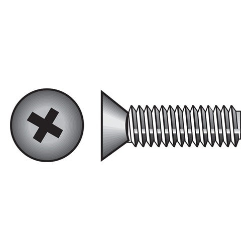 HILLMAN No. 8-32 Ga. X 3/4 in. L Phillips Flat Head Zinc-Plated Steel Machine Screws 100 pk