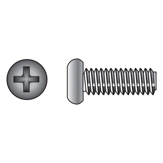 HILLMAN No. 8-32 Ga. X 3/4 in. L Phillips Pan Head Stainless Steel Machine Screws 100 pk