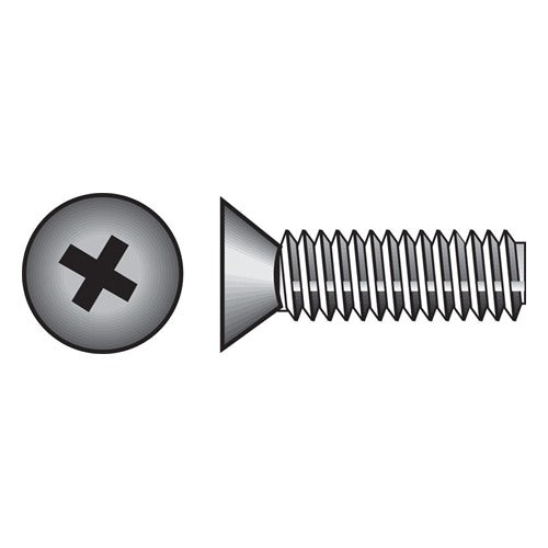 HILLMAN No. 8-32 Ga. X 3 in. L Phillips Flat Head Zinc-Plated Steel Machine Screws 1 pk