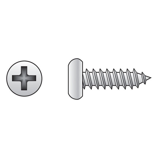 HILLMAN No. 8 Ga. X 2-1/2 in. L Phillips Pan Head Sheet Metal Screws 100 pk