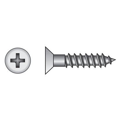 HILLMAN No. 8 Ga. X 2 in. L Phillips Zinc-Plated Coarse Wood Screws 100 pk