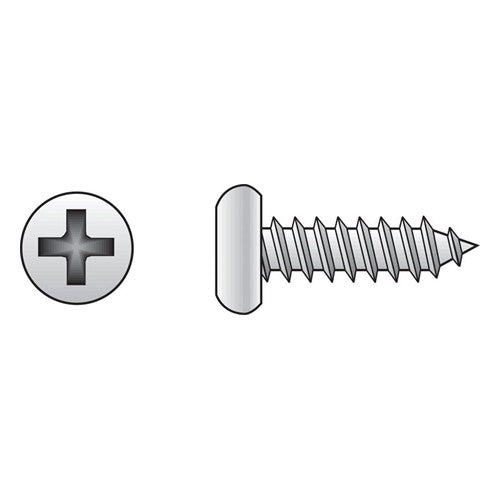 HILLMAN No. 8 Ga. X 3/8 in. L Phillips Pan Head Sheet Metal Screws 100 pk