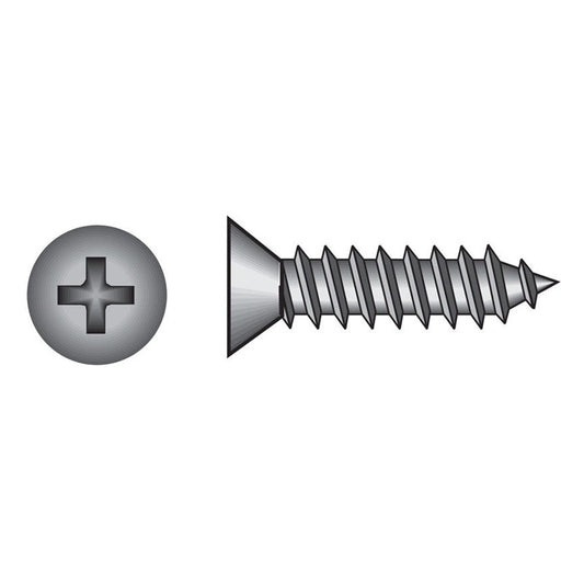 HILLMAN No. 8 Ga. X 3 in. L Phillips Flat Head Sheet Metal Screws 100 pk