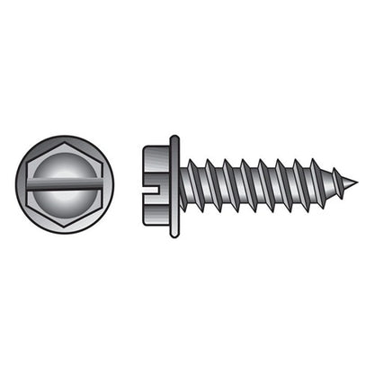 HILLMAN No. 8 Ga. X 5/8 in. L Slotted Hex Washer Head Sheet Metal Screws 100 pk