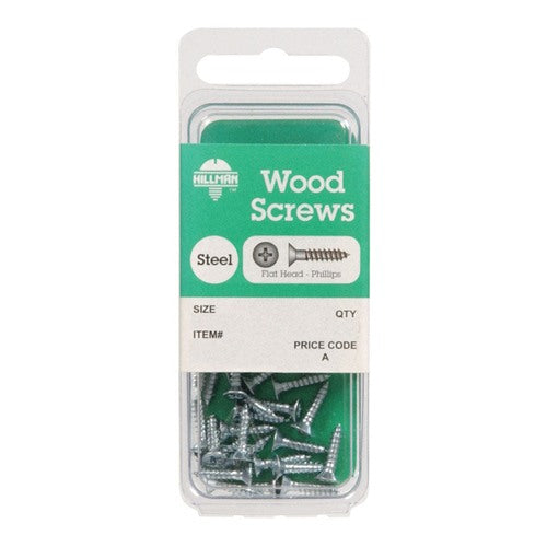 HILLMAN No. 8 X 1-1/2 in. L Phillips Zinc-Plated Coarse Wood Screws 10 pk