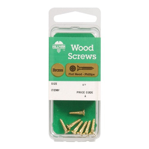 HILLMAN No. 8 X 1-1/4 in. L Phillips Coarse Wood Screws 1 pk