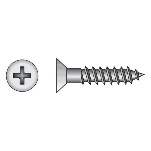 HILLMAN No. 8 X 1/2 in. L Phillips Zinc-Plated Coarse Wood Screws 100 pk