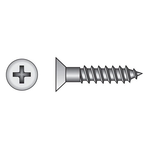 HILLMAN No. 8 X 3 in. L Phillips Zinc-Plated Coarse Wood Screws 100 pk