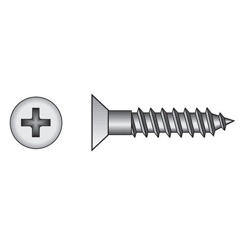 HILLMAN No. 9 X 1-1/4 in. L Phillips Coarse Wood Screws 1 pk