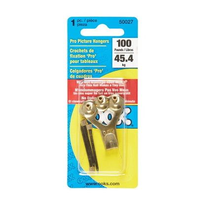 HILLMAN OOK Gold Professional Picture Hanger 100 lb 1 pk