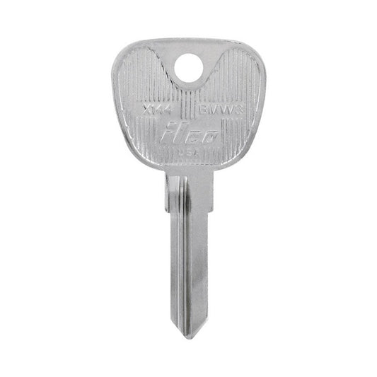 HILLMAN Traditional Key Automotive Key Blank Double For BMW Silver